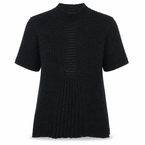 Pure & Natural Womens Black V-Neck Acrylic Pullover Jumper Size M - Size M-L