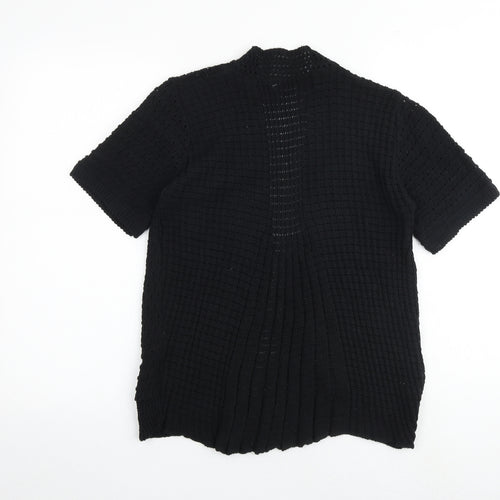 Pure & Natural Womens Black V-Neck Acrylic Pullover Jumper Size M - Size M-L