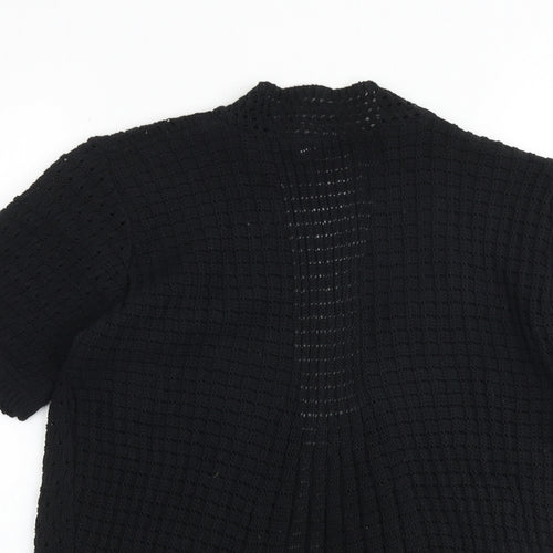 Pure & Natural Womens Black V-Neck Acrylic Pullover Jumper Size M - Size M-L