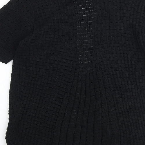 Pure & Natural Womens Black V-Neck Acrylic Pullover Jumper Size M - Size M-L