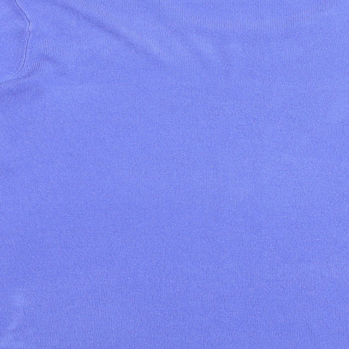 Bonmarché Womens Blue Round Neck Acrylic Pullover Jumper Size 20 - Size 20-22