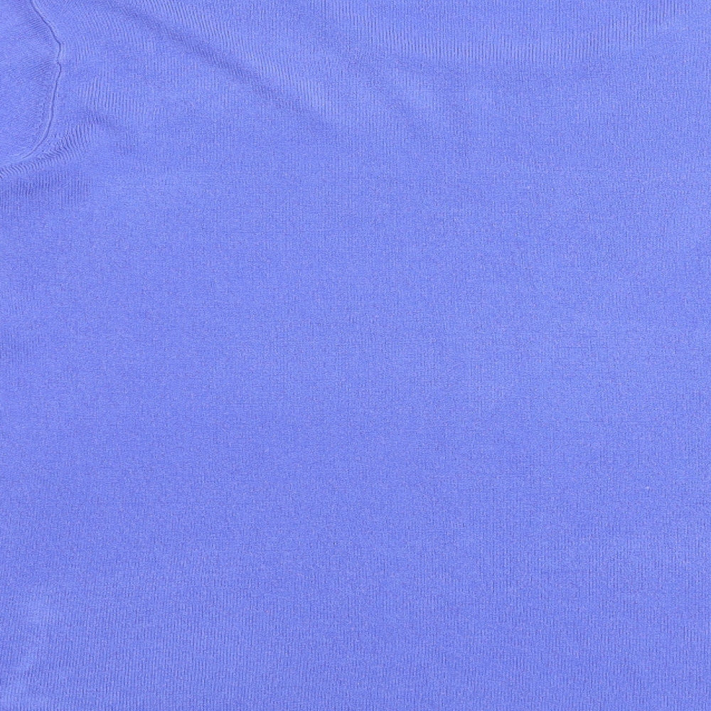 Bonmarché Womens Blue Round Neck Acrylic Pullover Jumper Size 20 - Size 20-22