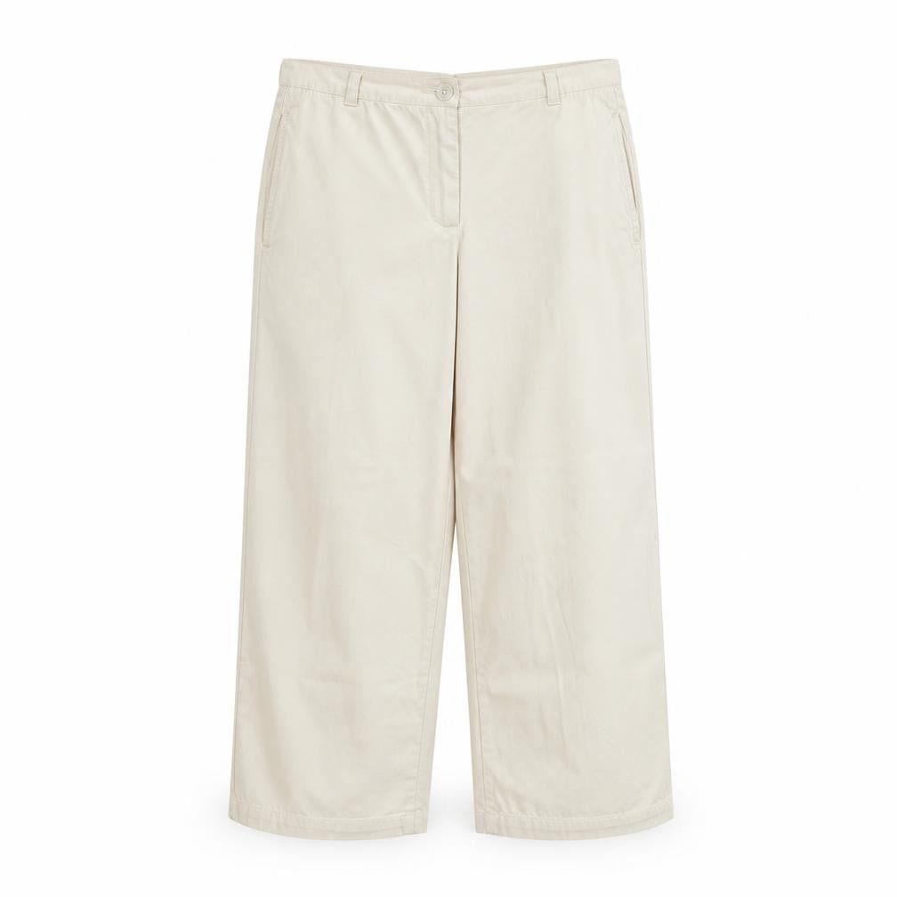 Originals Womens Beige Cotton Trousers Size 14 Regular Zip