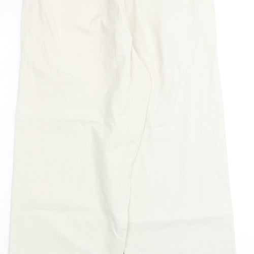 Originals Womens Beige Cotton Trousers Size 14 Regular Zip