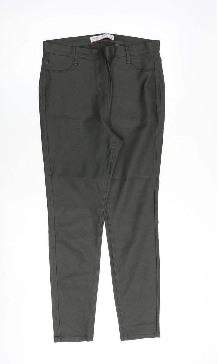 NEXT Womens Grey Viscose Trousers Size 14 Regular