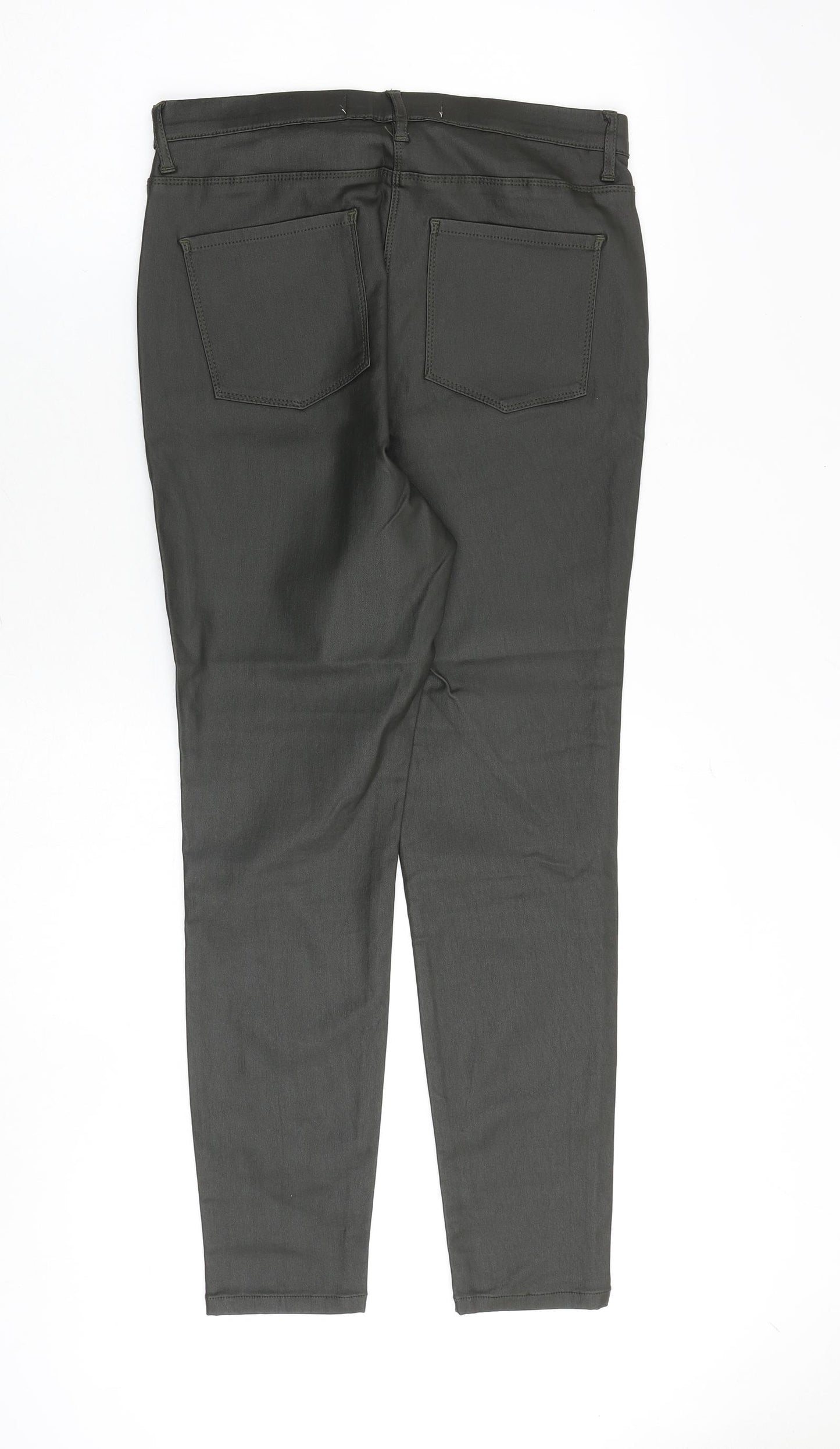 NEXT Womens Grey Viscose Trousers Size 14 Regular