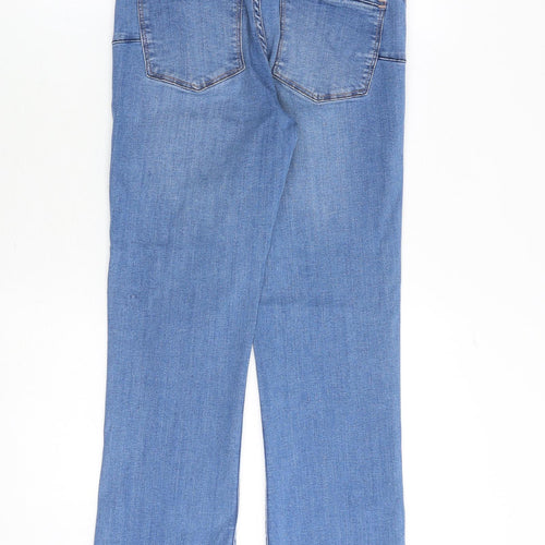 NEXT Womens Blue Cotton Straight Jeans Size 10 Regular Zip