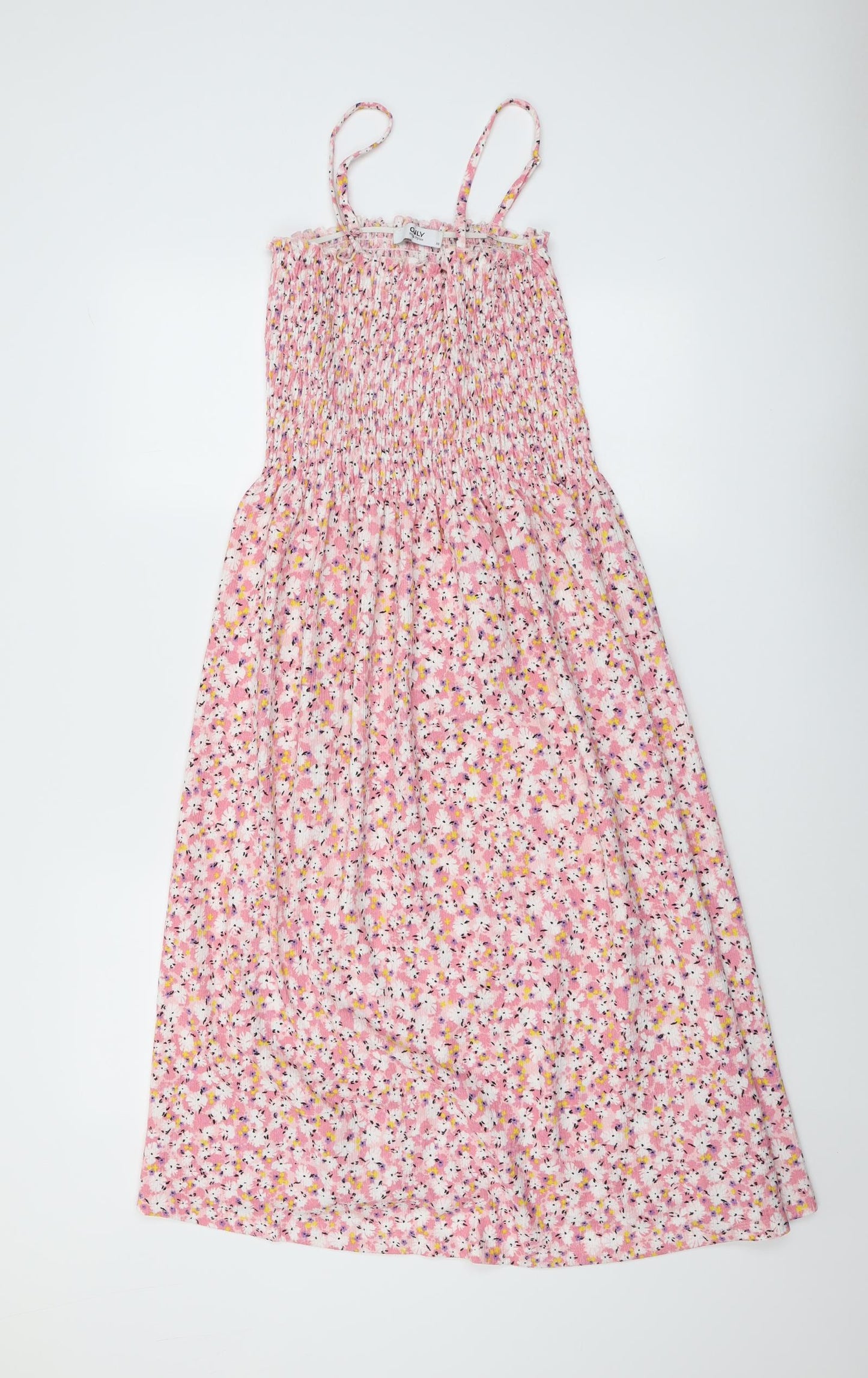NEXT Womens Pink Floral Polyester Tank Dress Size XS Square Neck Pullover