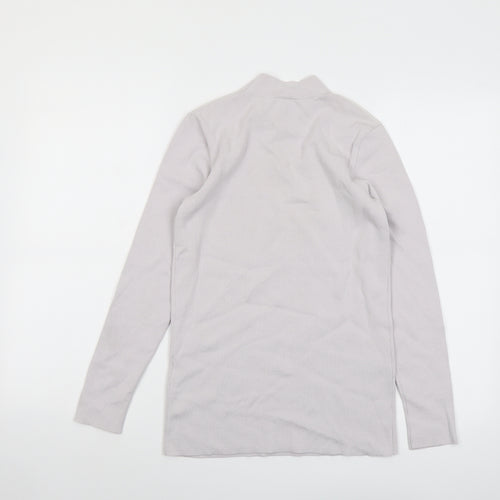 Reiss Womens Grey High Neck Viscose Pullover Jumper Size XS