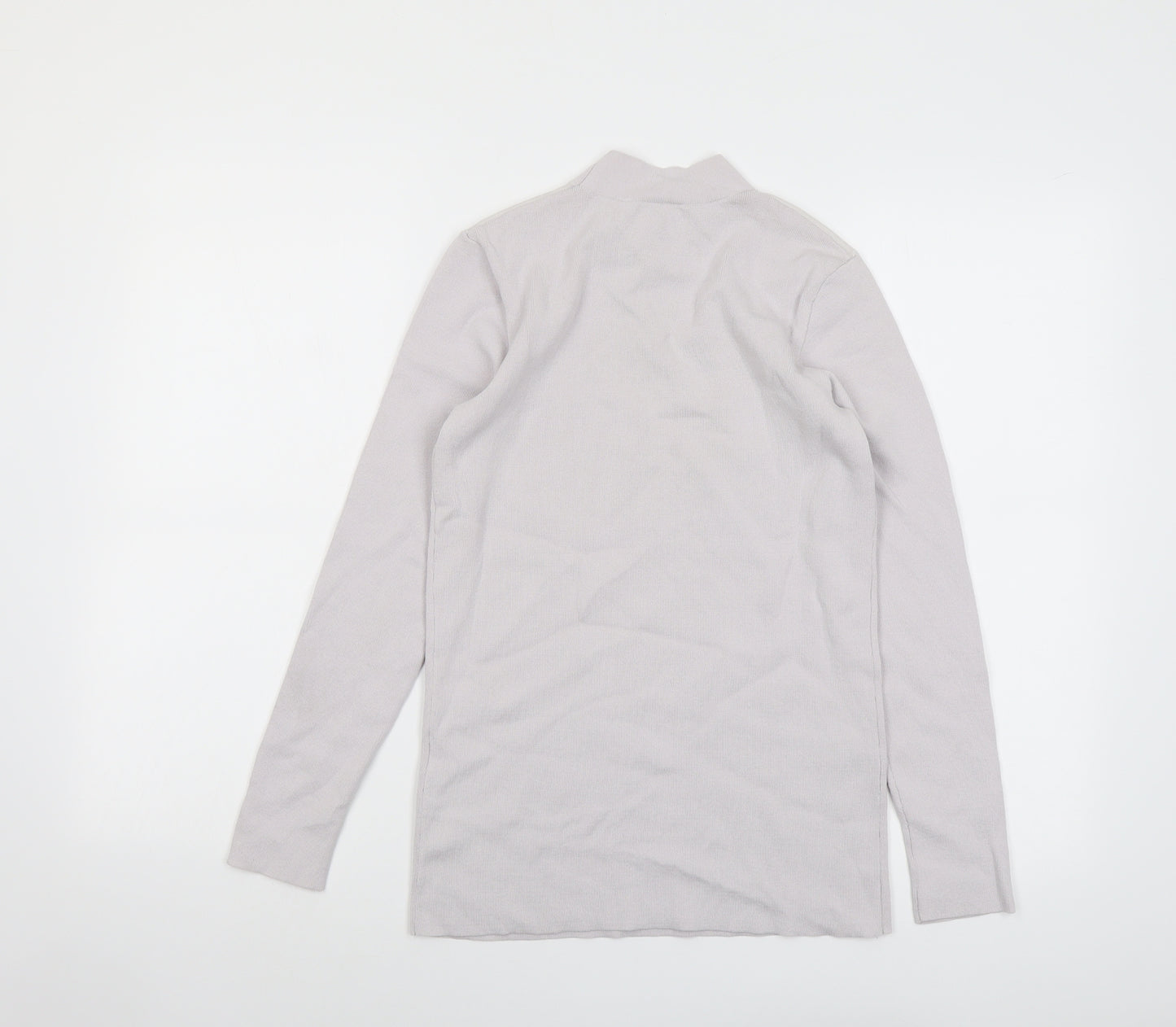 Reiss Womens Grey High Neck Viscose Pullover Jumper Size XS