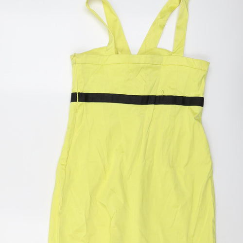 Select Womens Yellow Colourblock Polyester Mini Size 12 Sweetheart Zip
