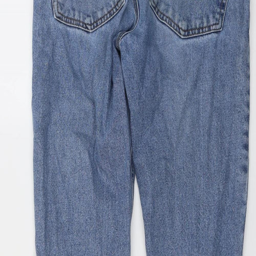 Reclaimed Vintage Womens Blue Cotton Straight Jeans Size 28 in L26 in Regular Button