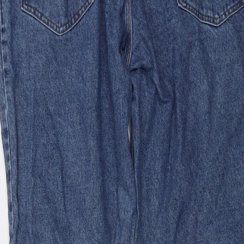 Wrangler Mens Blue Cotton Straight Jeans Size 36 in L32 in Regular Button