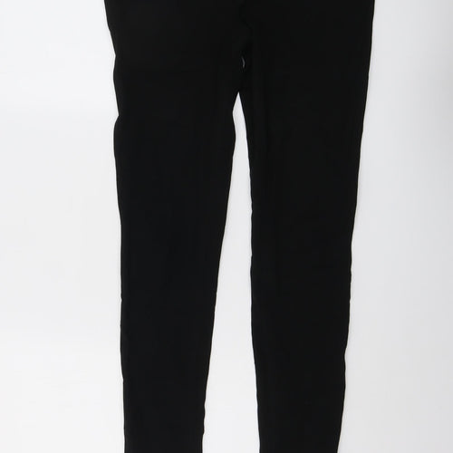 H&M Womens Black Cotton Skinny Jeans Size 10 L28 in Regular Button