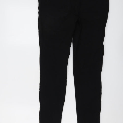 H&M Womens Black Cotton Skinny Jeans Size 10 L28 in Regular Button