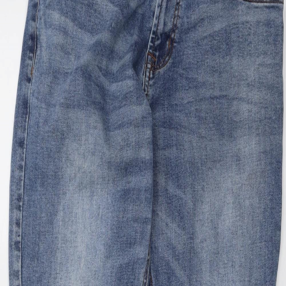 NEXT Mens Blue Cotton Straight Jeans Size 32 in L29 in Slim Button