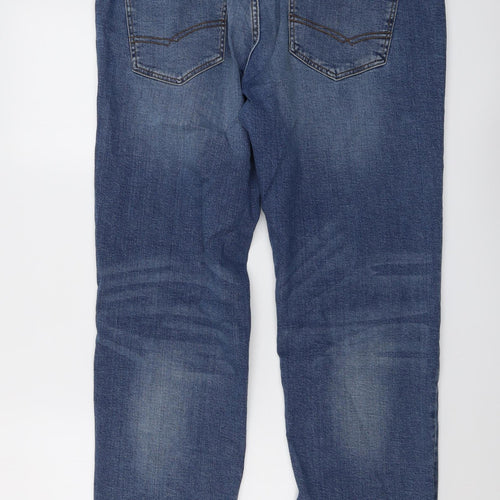 NEXT Mens Blue Cotton Straight Jeans Size 36 in L29 in Regular Button
