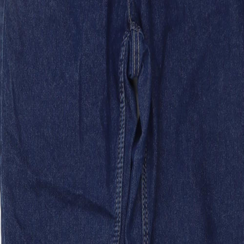 H&M Girls Blue Cotton Skinny Jeans Size 11-12 Years Regular Button