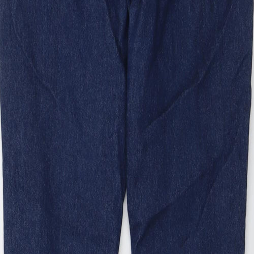 H&M Girls Blue Cotton Skinny Jeans Size 11-12 Years Regular Button