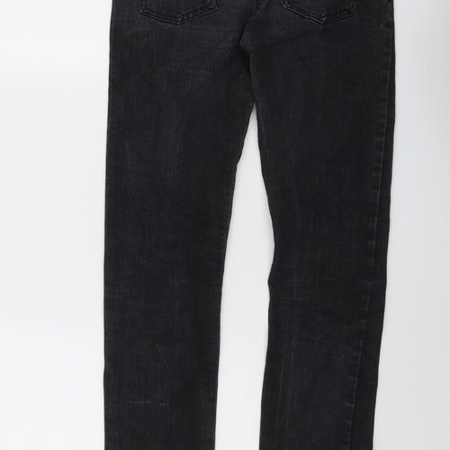 Levi's Boys Black Cotton Straight Jeans Size 14 Years Regular Button