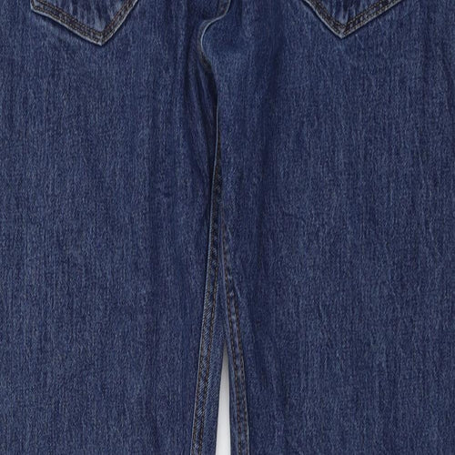 Levi's Mens Blue Cotton Straight Jeans Size 38 in L32 in Regular Button