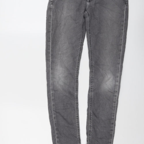 Tommy Hilfiger Boys Grey Cotton Skinny Jeans Size 14 Years Regular Button