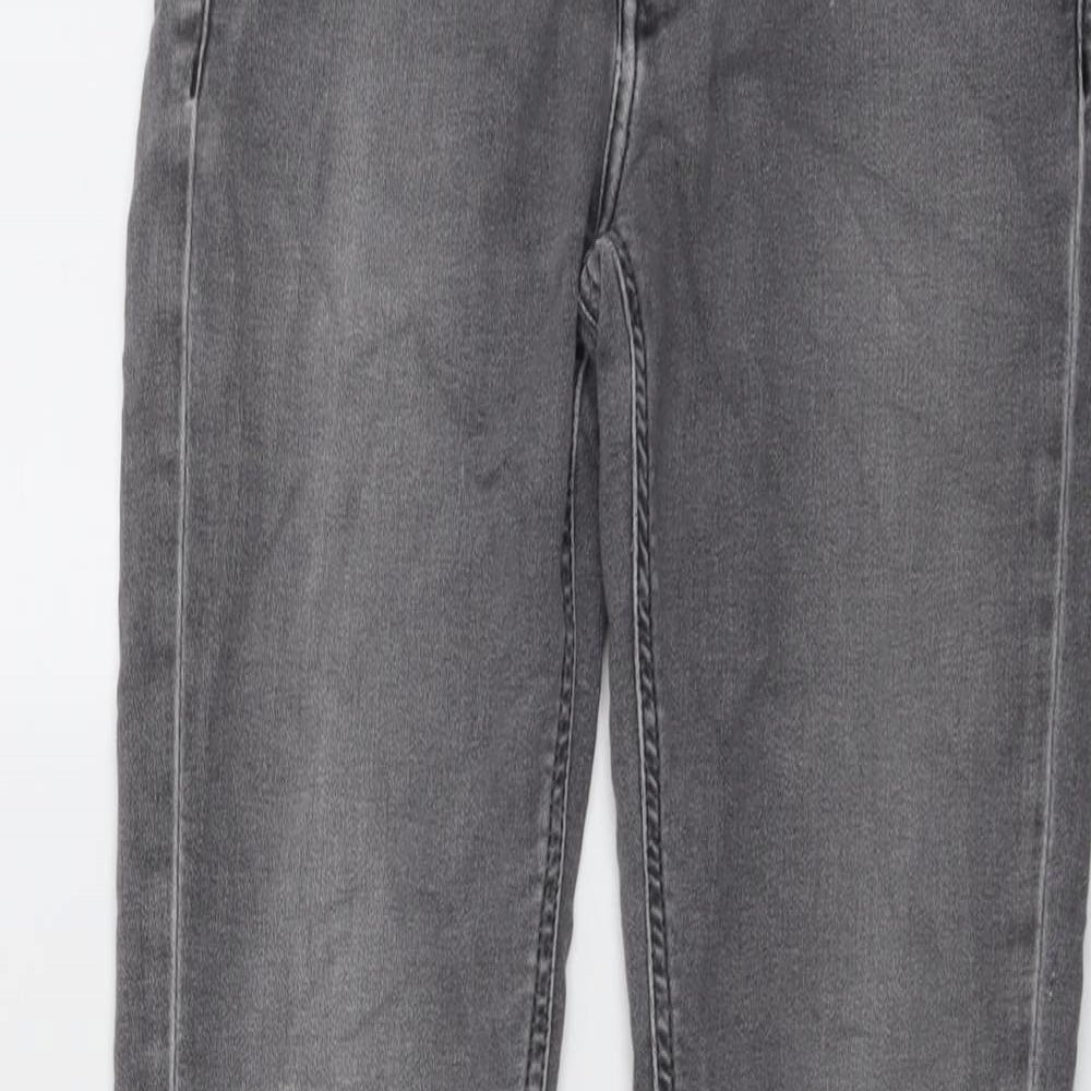 Tommy Hilfiger Boys Grey Cotton Skinny Jeans Size 14 Years Regular Button