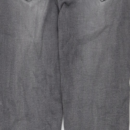 Tommy Hilfiger Boys Grey Cotton Skinny Jeans Size 14 Years Regular Button
