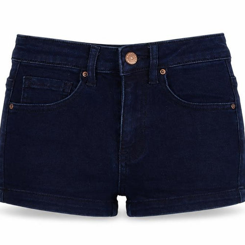 FOREVER 21 Womens Blue Cotton Hot Pants Shorts Size 25 in L3 in Regular Button