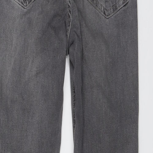 Topshop Womens Grey Cotton Skinny Jeans Size 25 in L27 in Regular Button