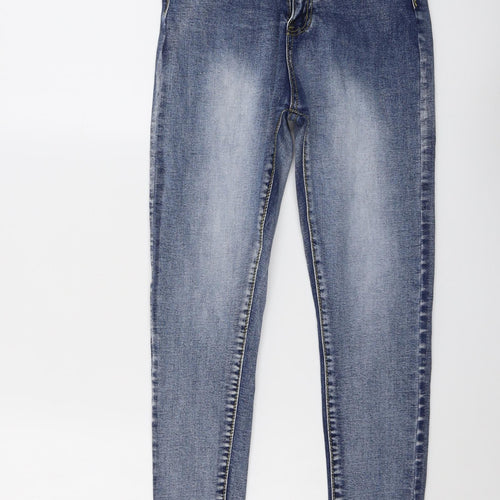 Denim Wise Womens Blue Cotton Skinny Jeans Size 8 L26 in Regular Button
