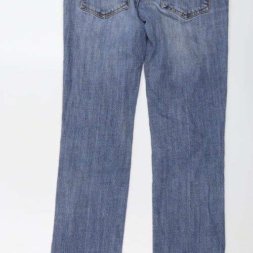 Gap Womens Blue Cotton Straight Jeans Size 26 in L28 in Regular Button
