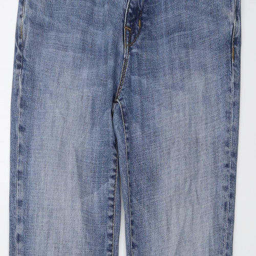 Gap Womens Blue Cotton Straight Jeans Size 26 in L28 in Regular Button