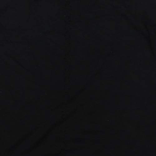 River Island Womens Black Round Neck Acrylic Pullover Jumper Size 6 - Cut Out Detail