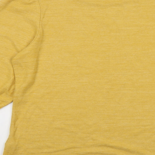 NEXT Womens Yellow Round Neck Viscose Pullover Jumper Size 18