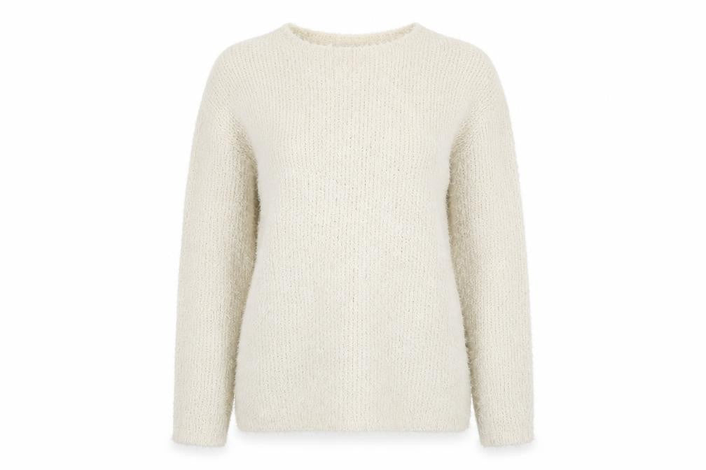 Next Womens Beige Round Neck Polyester Pullover Jumper Size 10