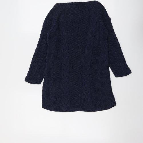 NEXT Womens Blue Boat Neck Cotton Pullover Jumper Size 8
