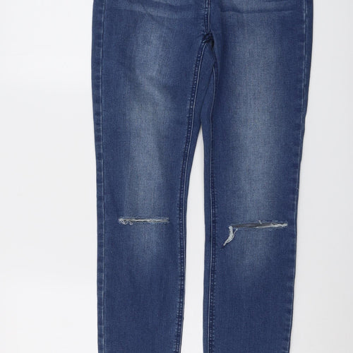 Seed Womens Blue Cotton Skinny Jeans Size 10 L29 in Regular Button
