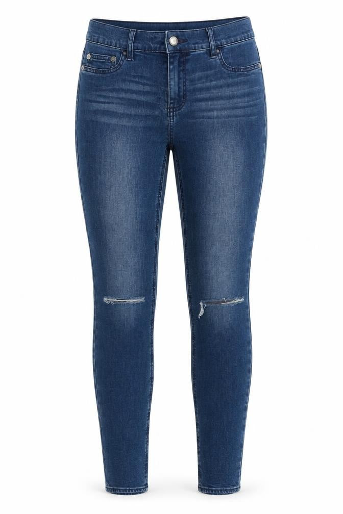 Seed Womens Blue Cotton Skinny Jeans Size 10 L29 in Regular Button