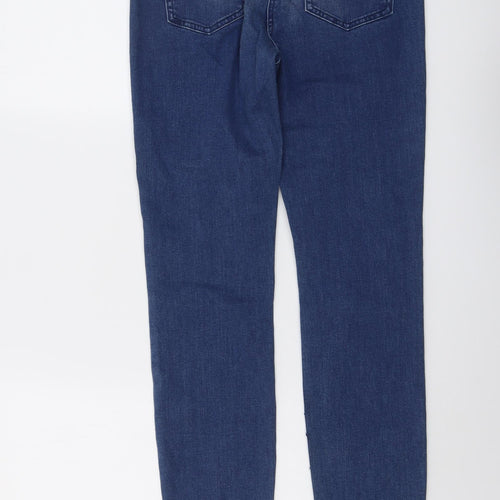 Seed Womens Blue Cotton Skinny Jeans Size 10 L29 in Regular Button