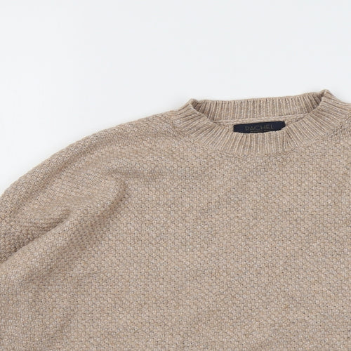 Rachel Womens Beige Mock Neck Acrylic Pullover Jumper Size M