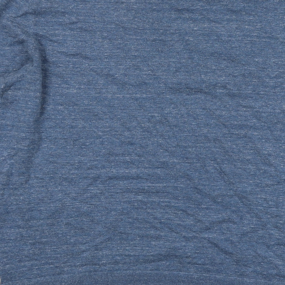 Gap Mens Blue Round Neck Cotton Pullover Jumper Size L Long Sleeve