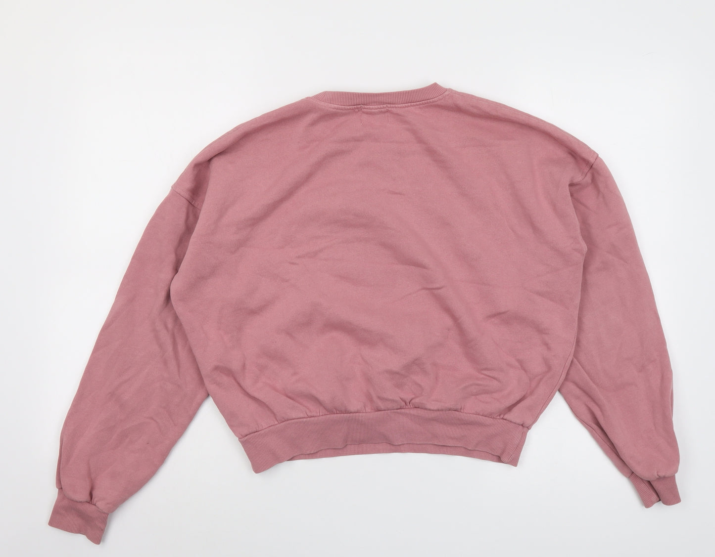 Pull&Bear Womens Pink Cotton Pullover Sweatshirt Size S Pullover - City of Chicago