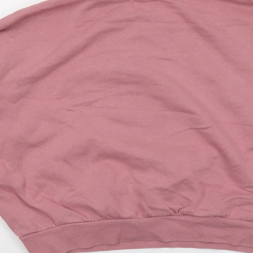Pull&Bear Womens Pink Cotton Pullover Sweatshirt Size S Pullover - City of Chicago