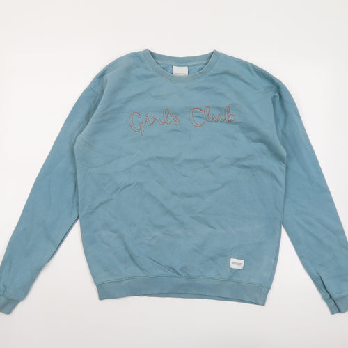 Colourful Rebel Womens Beige Cotton Pullover Sweatshirt Size M Pullover - Girls Club
