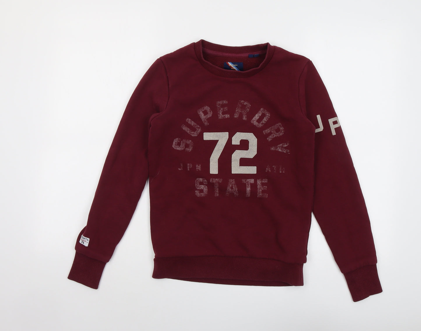 Superdry Womens Purple Cotton Pullover Sweatshirt Size 6 Pullover