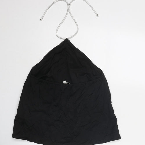 H&M Womens Black Viscose Basic Blouse Size S Halter