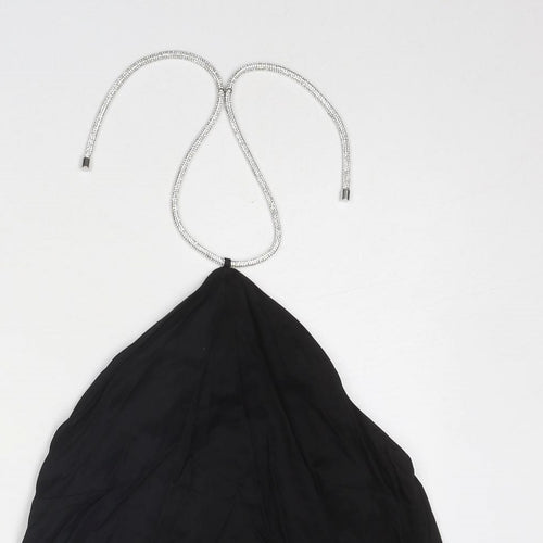 H&M Womens Black Viscose Basic Blouse Size S Halter