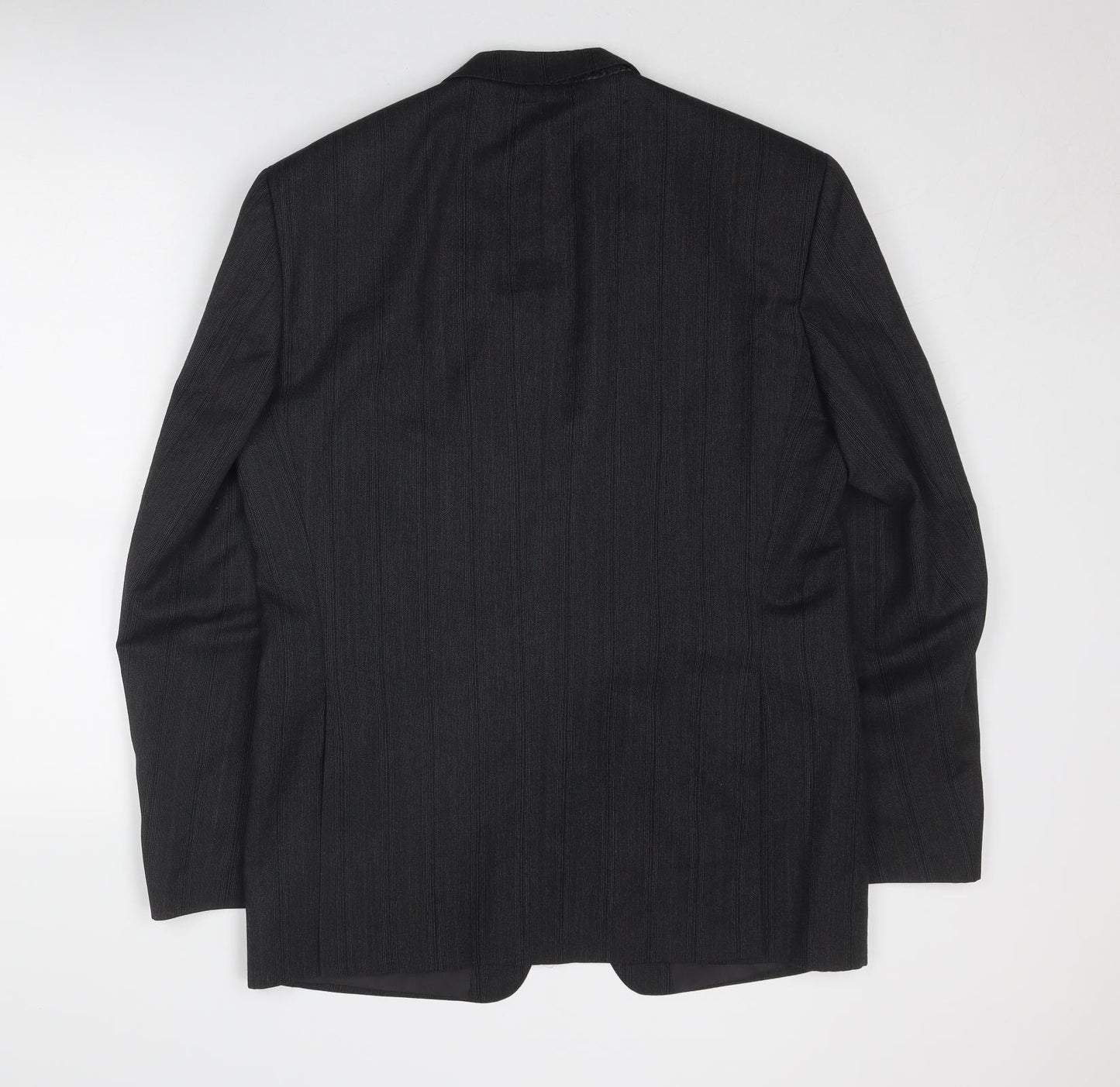 Leithauser Mens Grey Striped Wool Jacket Suit Jacket Size 42 Regular