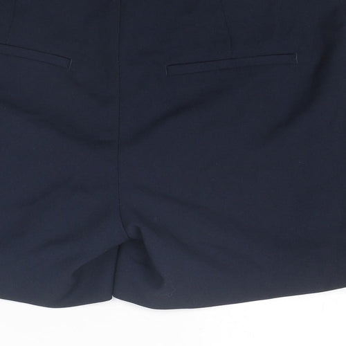 H&M Womens Blue Polyester Sailor Shorts Size 8 Regular Zip